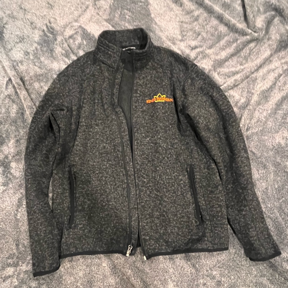 heathered fleece jacket size large